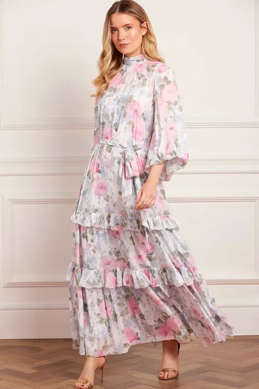 Camille's Garden Louisa Chiffon Ankle Gown made by Needle & Thread