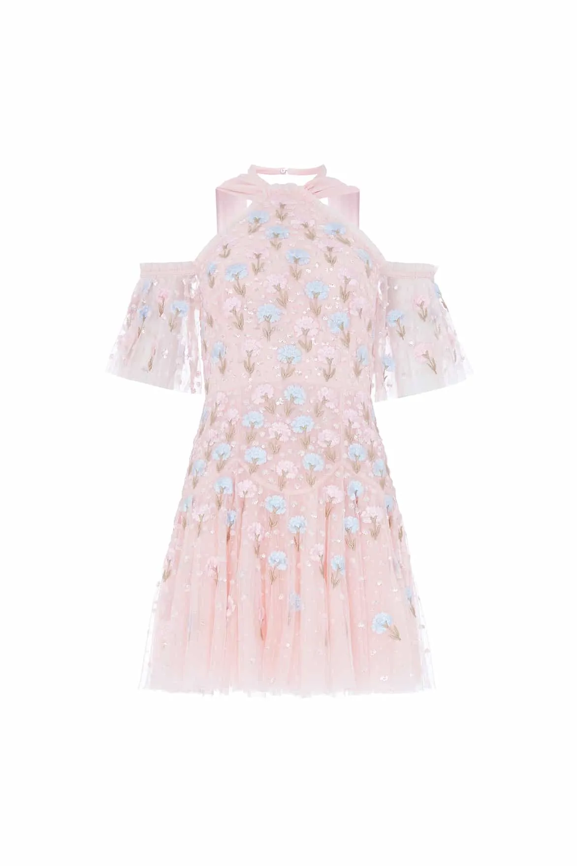 Dandelion Ditsy Halter-Neck Micro Mini Dress sold by Needle & Thread product image thumbnail 2