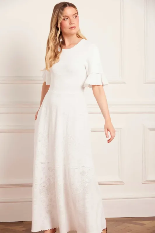 Scallop Lace Pointelle Knit Gown made by Needle & Thread
