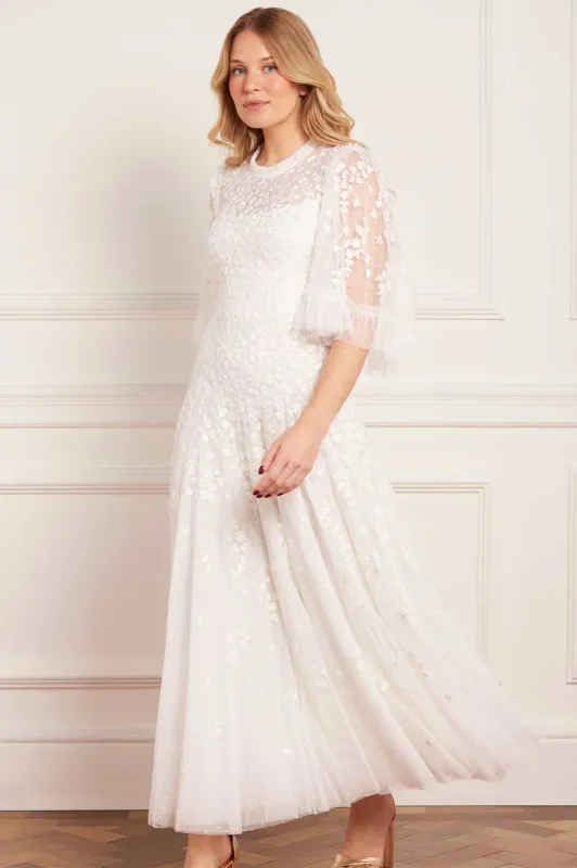 Scatter Blossom Round Neck Ankle Gown made by Needle & Thread