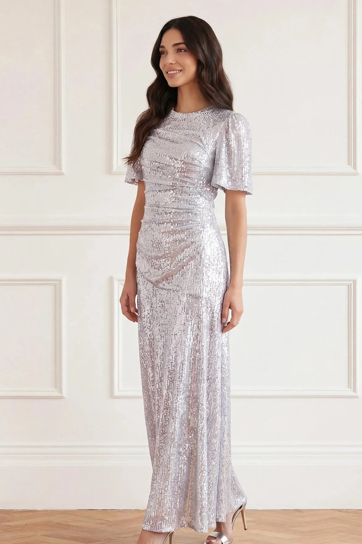 Valentina Round Neck Gown sold by Needle & Thread product image thumbnail 2