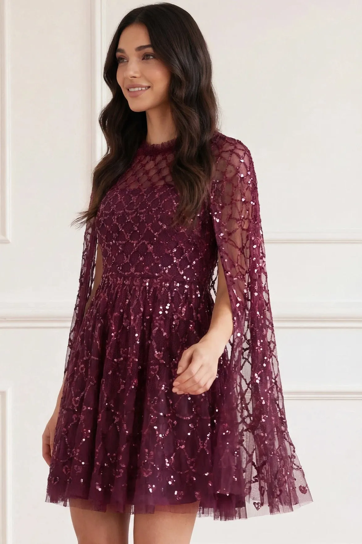 Heart Lattice Micro Mini Dress sold by Needle & Thread product image thumbnail 2