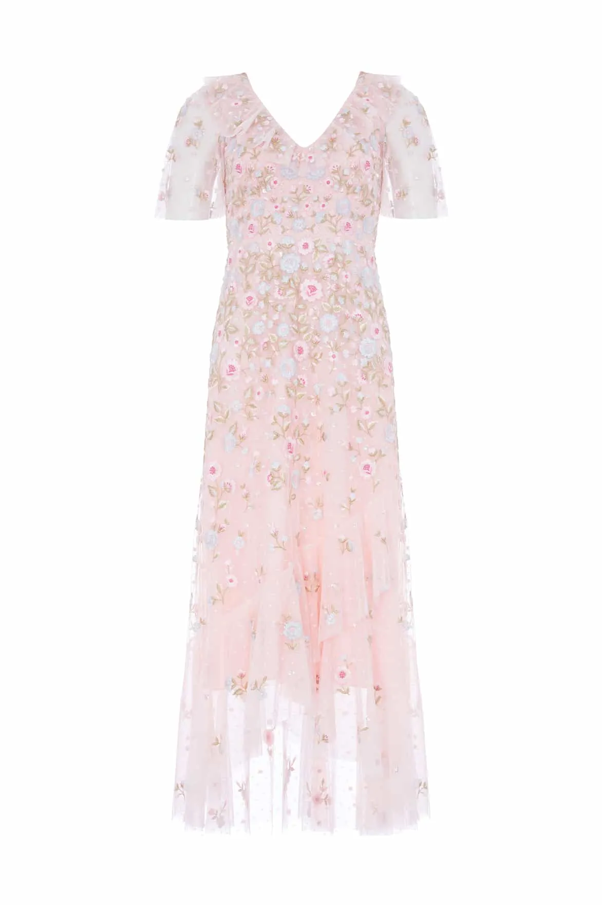 Ethereal Blooms Frill Ankle Gown sold by Needle & Thread product image thumbnail 2