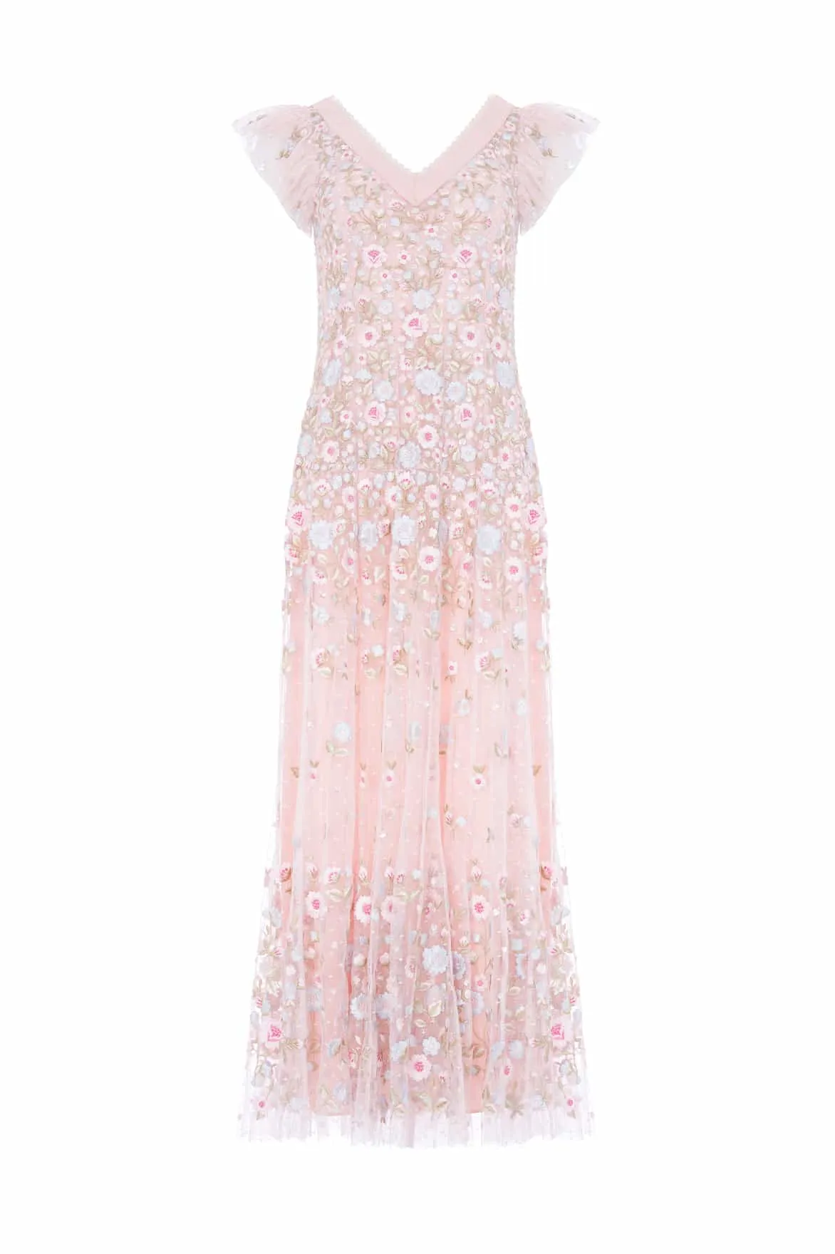 Ethereal Blooms Short Sleeve Ankle Gown sold by Needle & Thread product image thumbnail 2