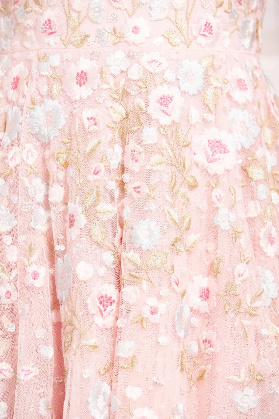 Ethereal Blooms Cape Sleeve Micro Mini Dress sold by Needle & Thread product image thumbnail 4