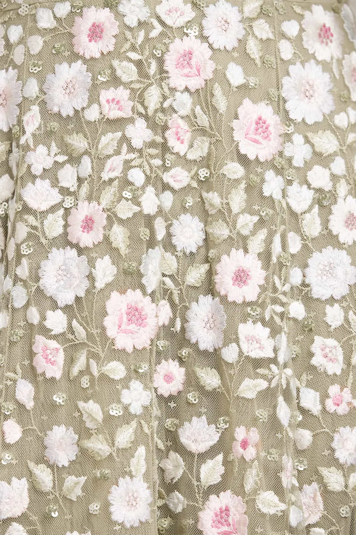 Ethereal Blooms Cape Sleeve Ankle Gown sold by Needle & Thread product image thumbnail 4