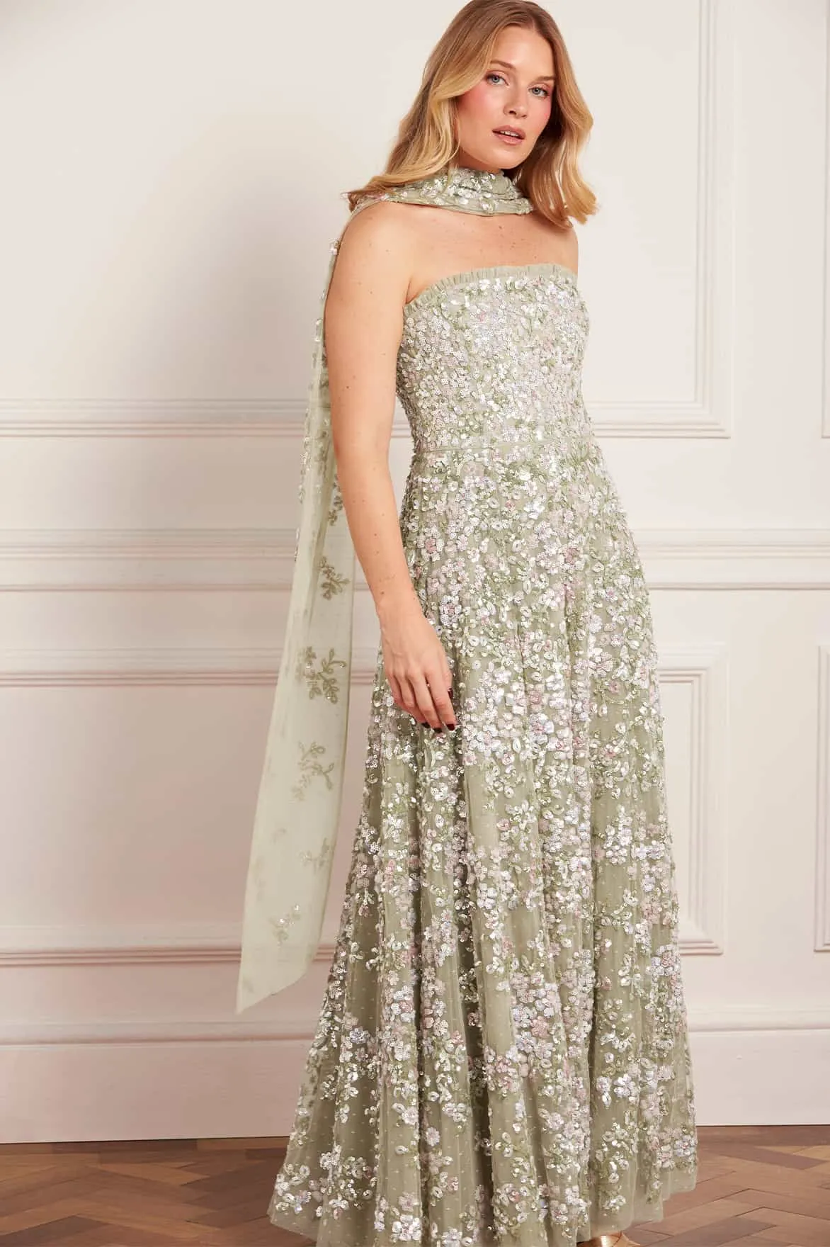 Dream Garland Strapless Gown sold by Needle & Thread product image thumbnail 3