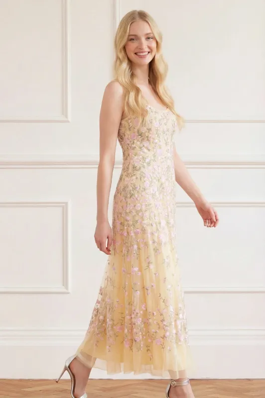 Sylvia Rose Scoop Neck Ankle Gown made by Needle & Thread