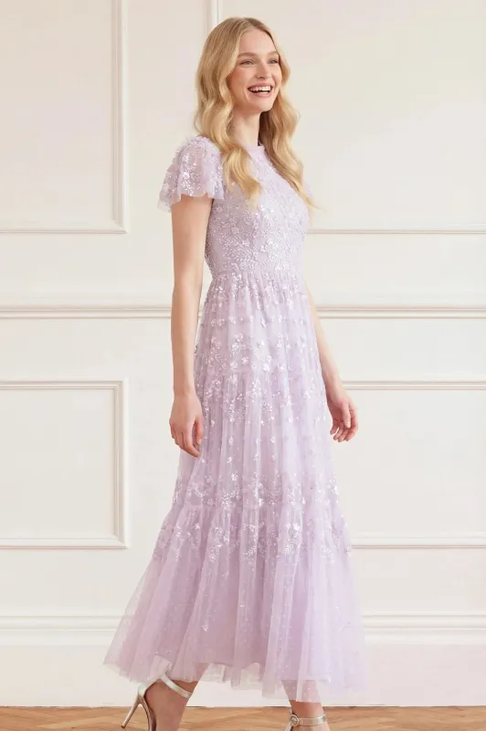 Clover Short Sleeve Ankle Gown made by Needle & Thread