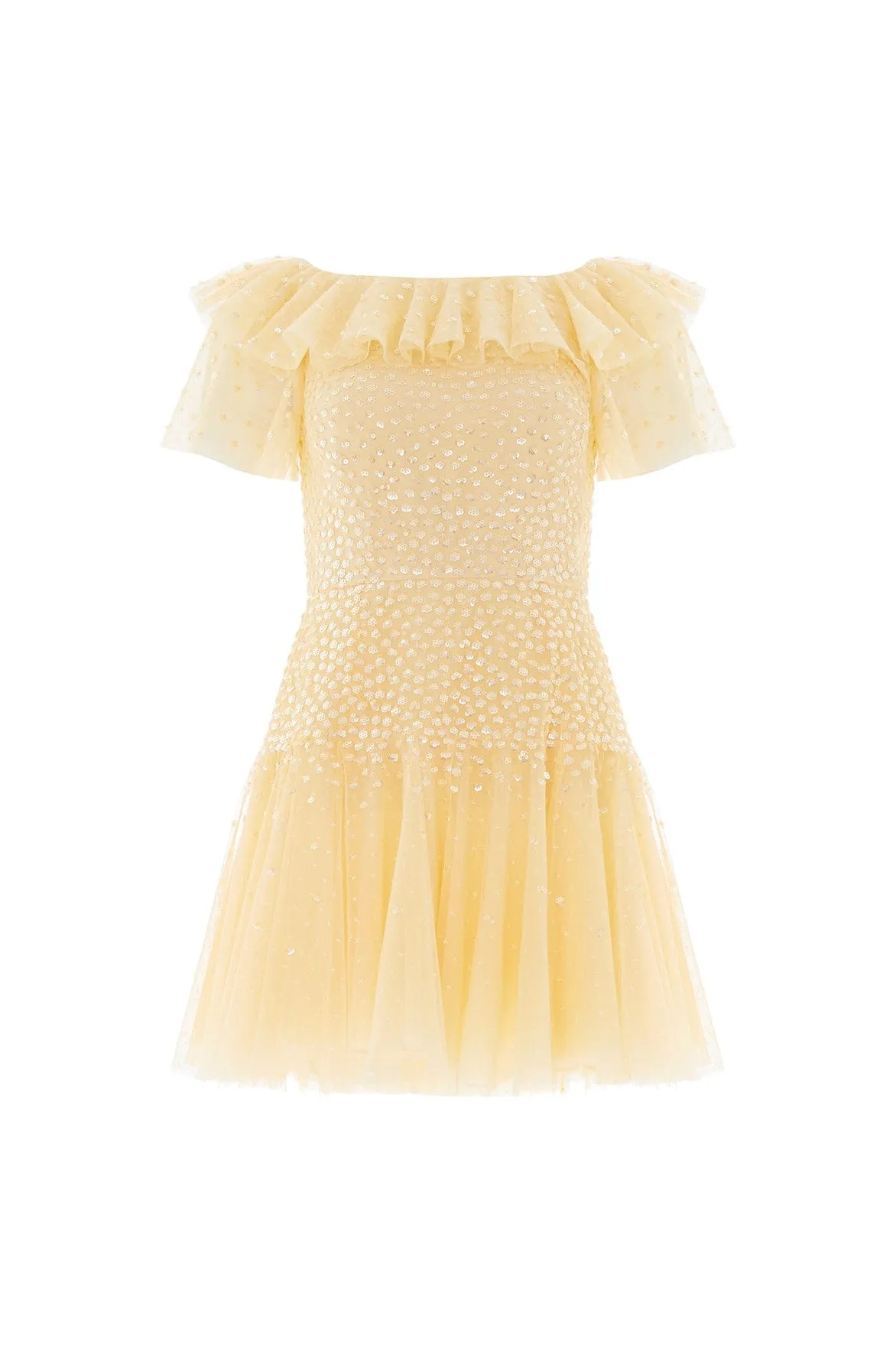 Sunrise Sequin Short Sleeve Micro Mini Dress sold by Needle & Thread product image thumbnail 2