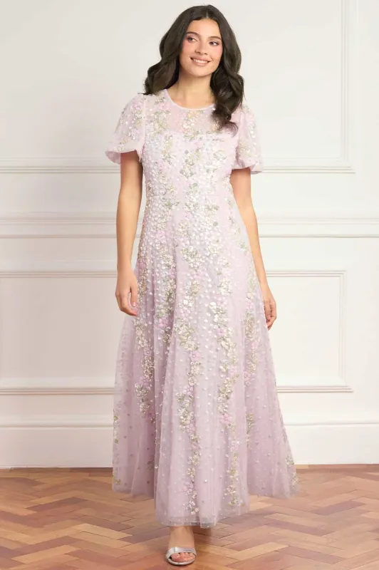 Confetti Round Neck Ankle Gown made by Needle & Thread