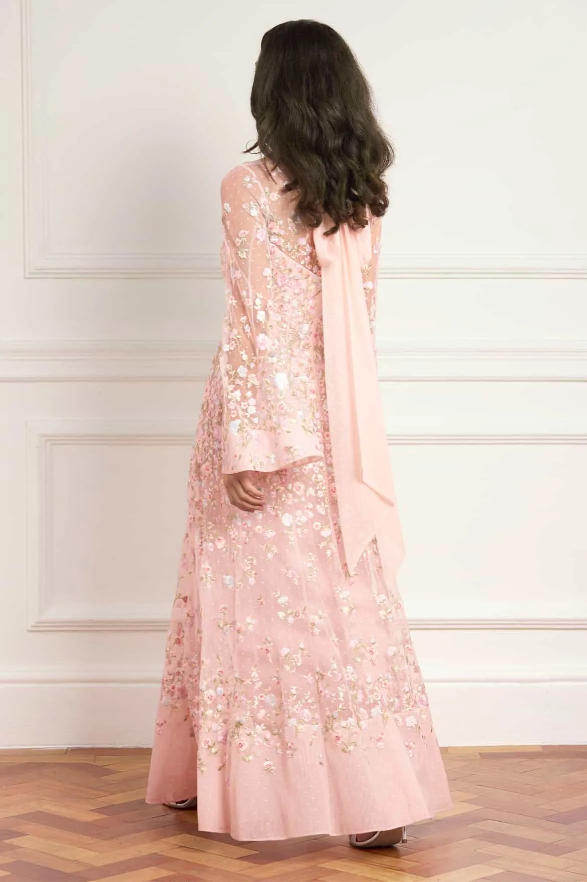 Sylvia Rose Long Sleeve Ankle Gown sold by Needle & Thread product image thumbnail 4