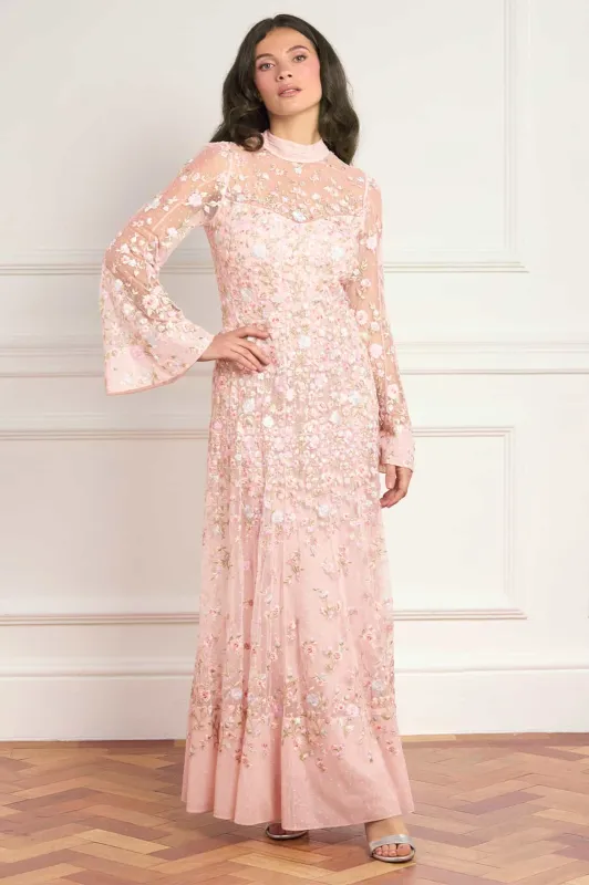 Sylvia Rose Long Sleeve Ankle Gown made by Needle & Thread