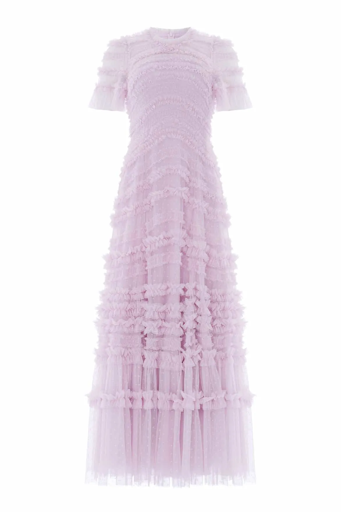 Amara Round Neck Ruffle Gown sold by Needle & Thread product image thumbnail 2