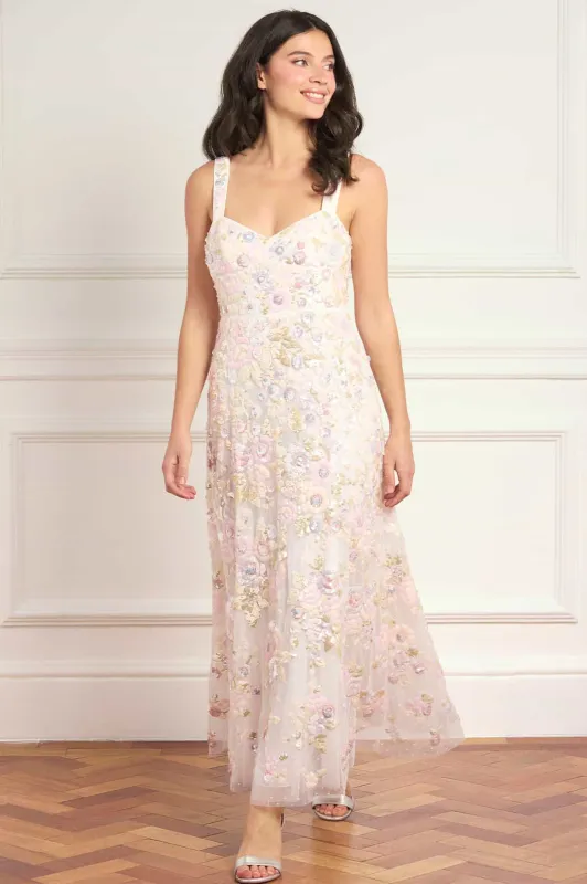 Sequin Paradise Sweetheart Ankle Gown made by Needle & Thread