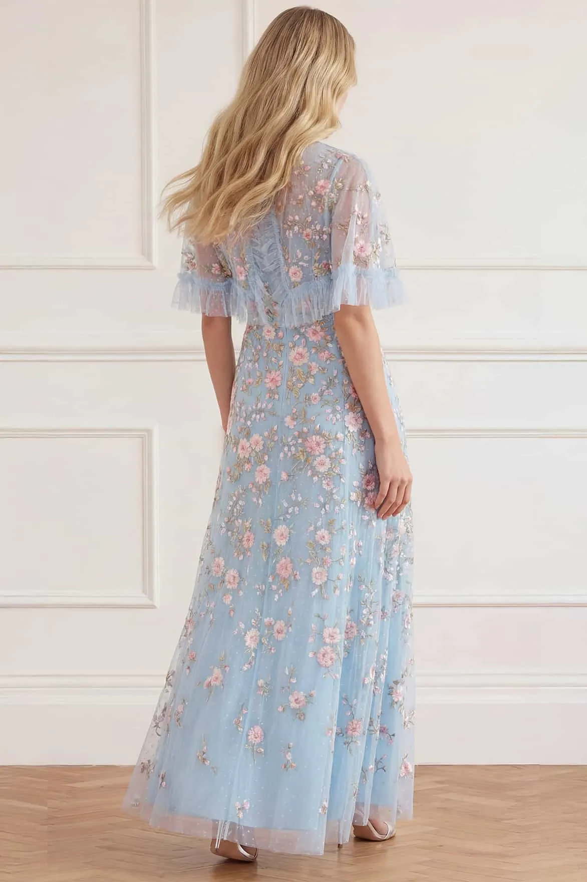 Eden Rose Cape Ankle Gown sold by Needle & Thread product image thumbnail 5