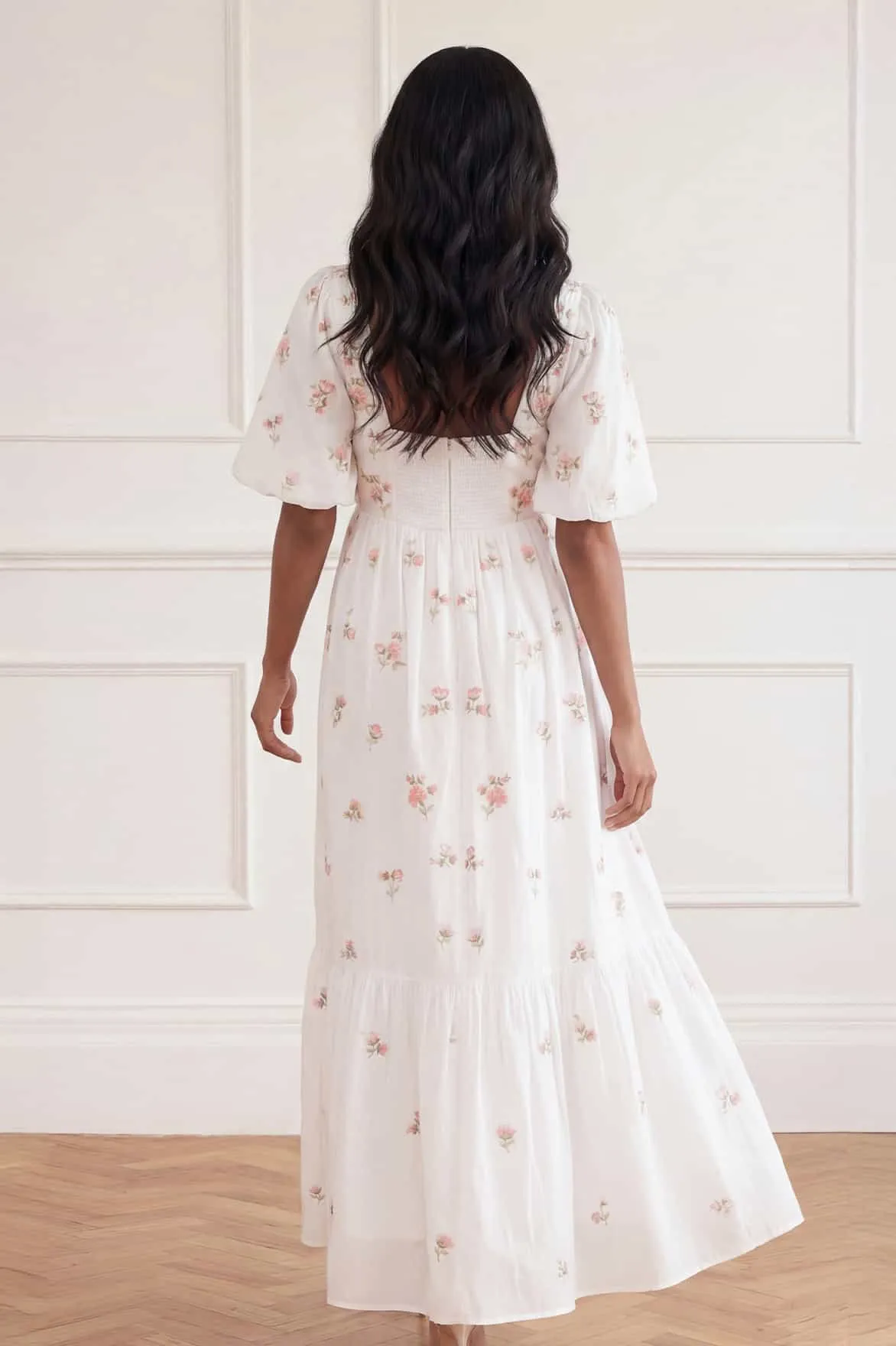Flora Ditsy Cotton Ankle Gown sold by Needle & Thread product image thumbnail 5