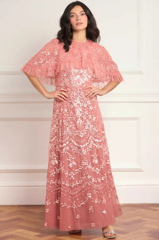 Freya Cape Ankle Gown made by Needle & Thread