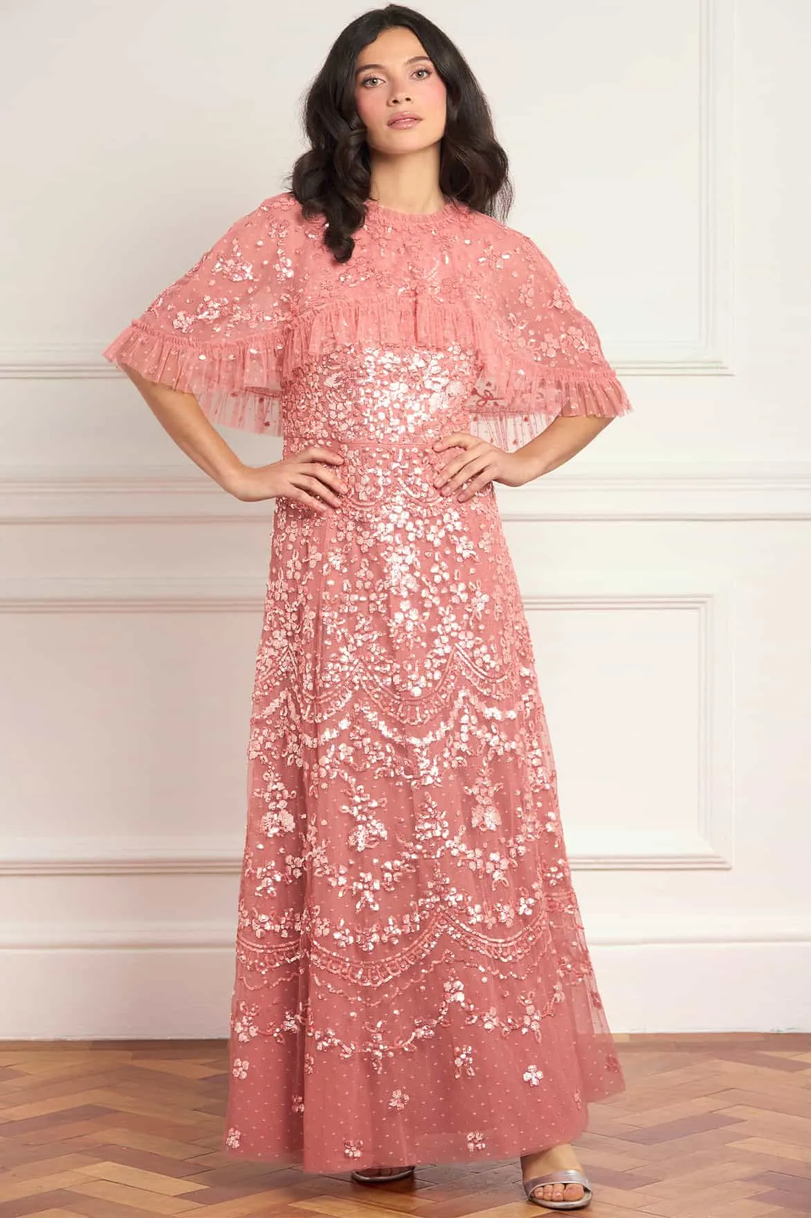 Freya Cape Ankle Gown sold by Needle & Thread