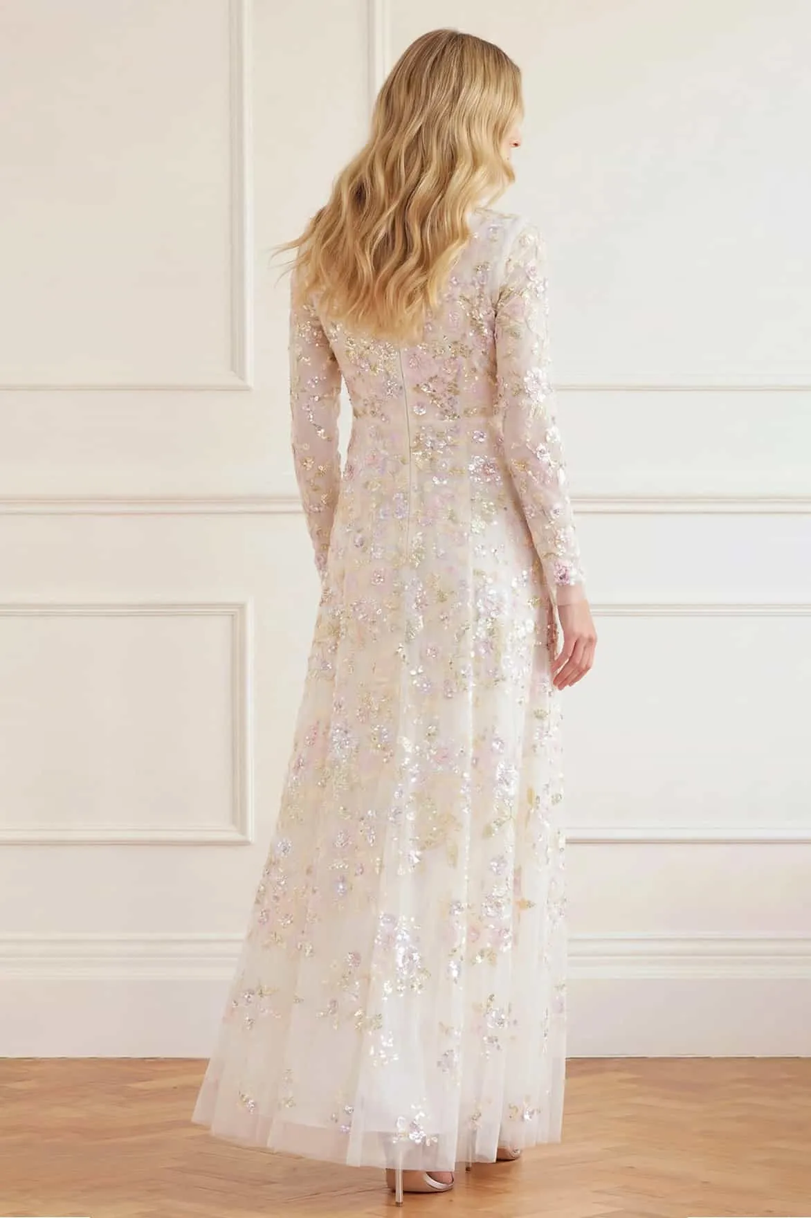 Sequin Paradise V-Neck Gown sold by Needle & Thread product image thumbnail 4