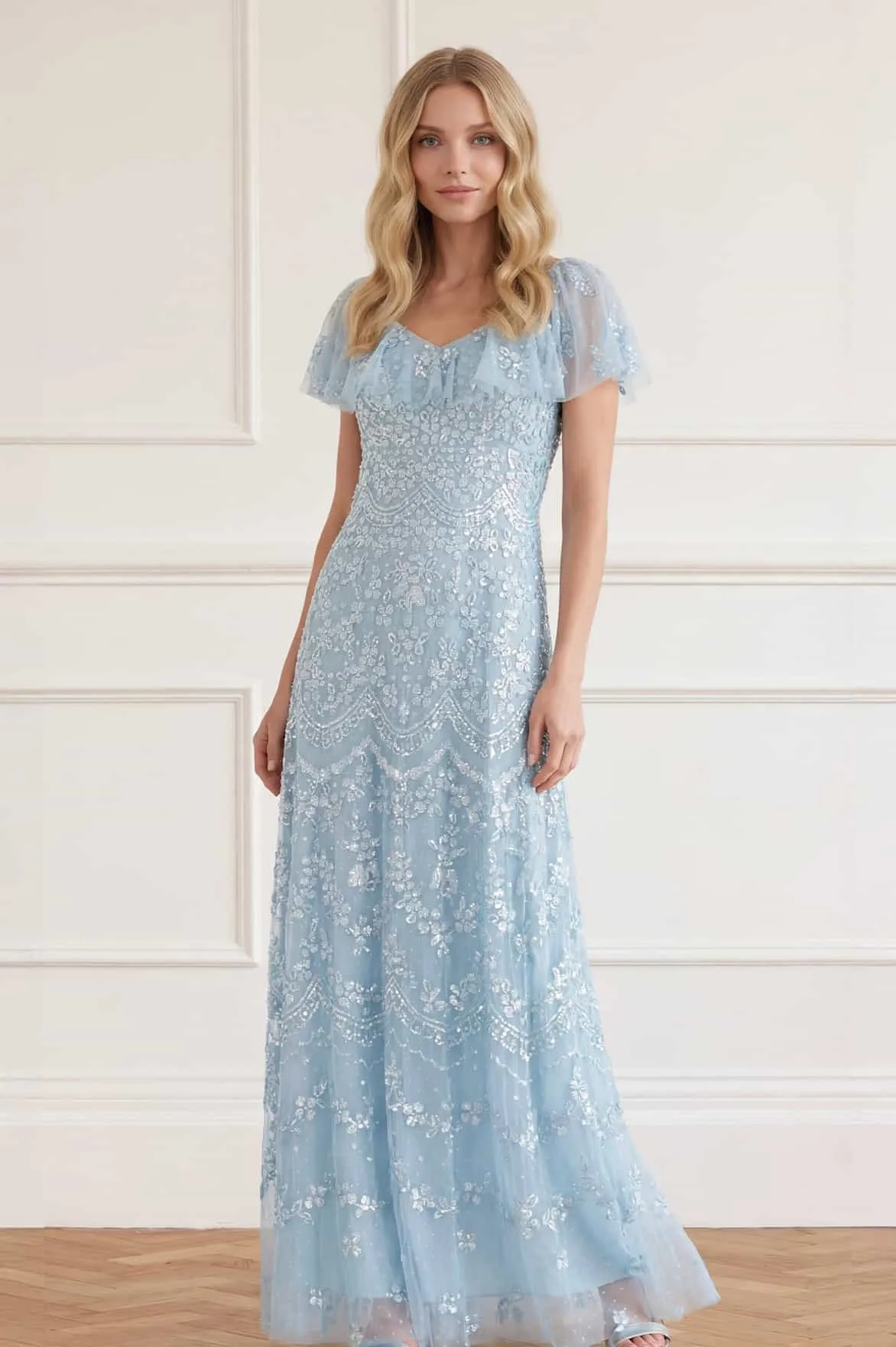 Freya V-Neck Gown sold by Needle & Thread