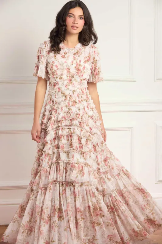 Summer's Rose Valentine Ruffle Gown sold by Needle & Thread
