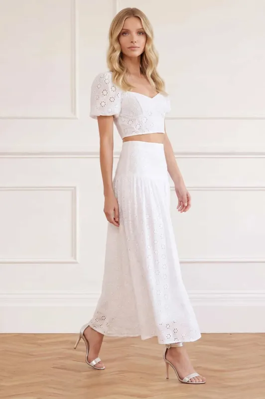 Romilly Cotton Broderie Top made by Needle & Thread
