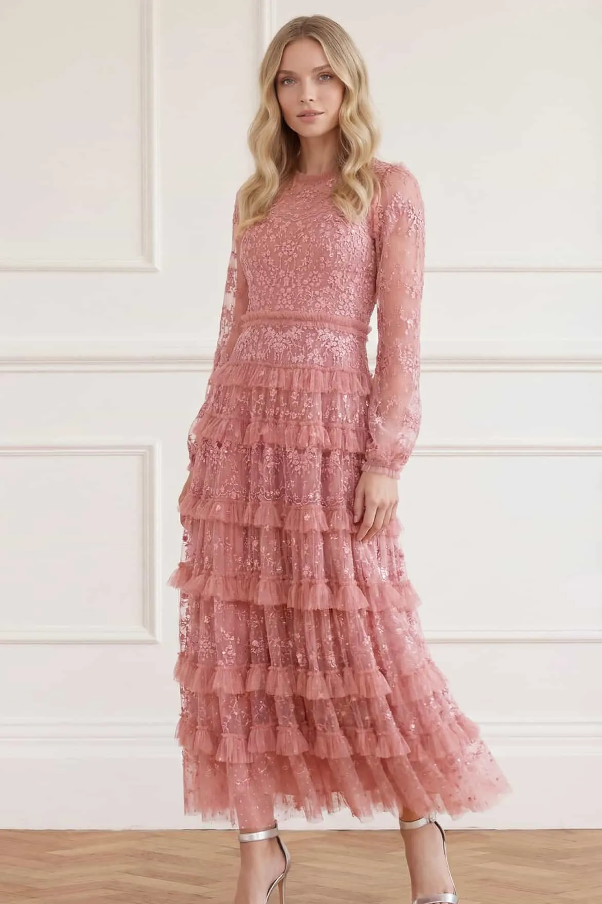 Blossom Lace Ankle Gown sold by Needle & Thread
