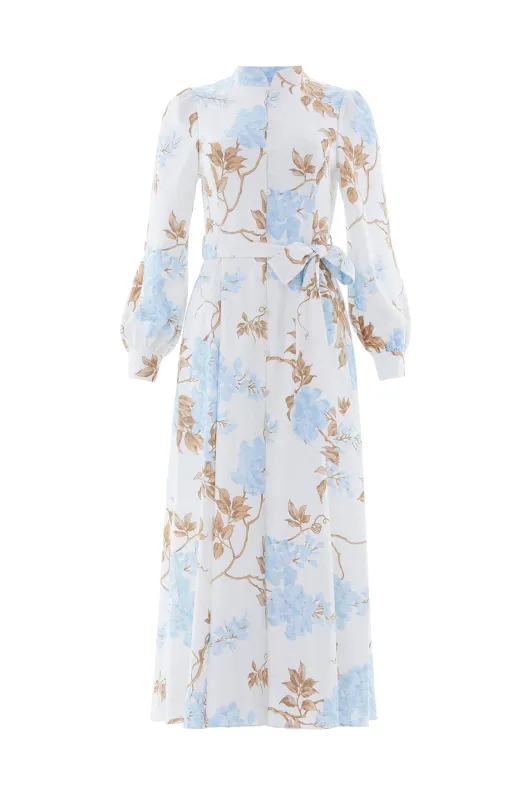 Wisteria Jacquard Long Sleeve Shirt Dress made by Needle & Thread