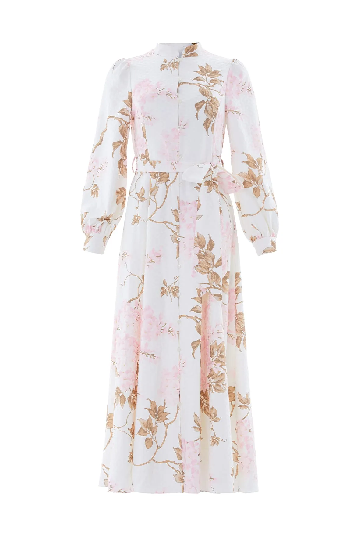 Wisteria Jacquard Long Sleeve Shirt Dress sold by Needle & Thread