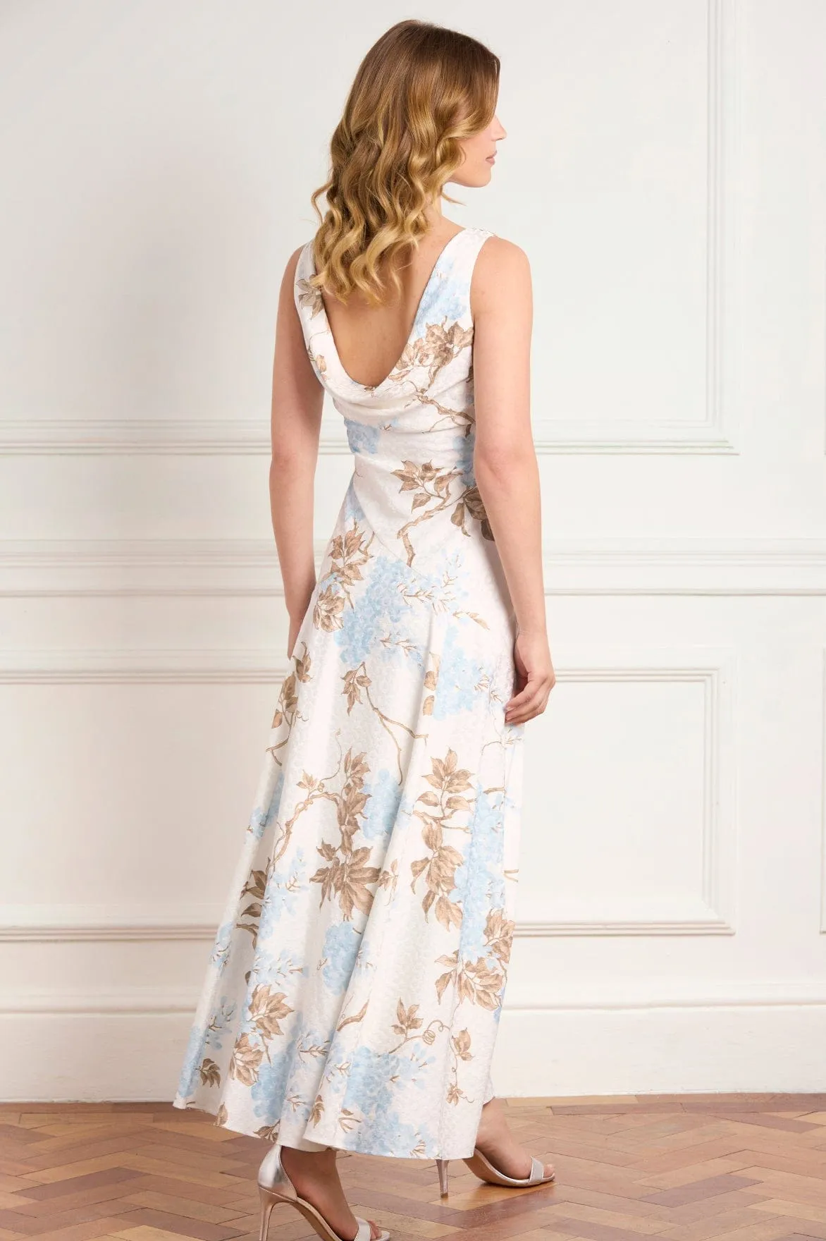 Wisteria Jacquard Cowl Neck Gown sold by Needle & Thread product image thumbnail 5