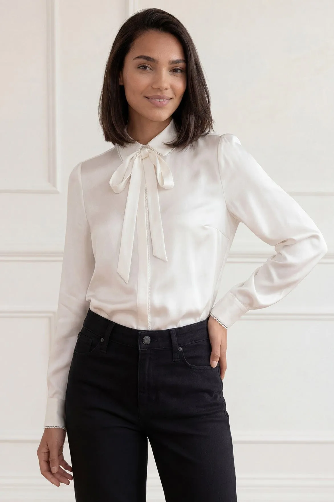 Lace Trim Bow Shirt sold by Needle & Thread product image thumbnail 3