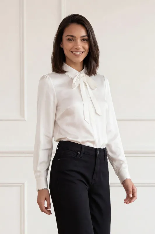 Lace Trim Bow Shirt made by Needle & Thread