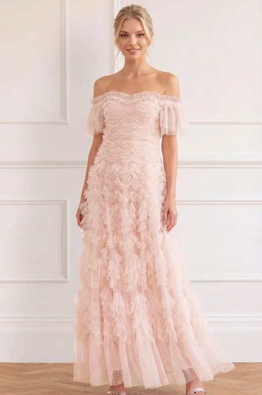 Thalia Off-Shoulder Gown made by Needle & Thread