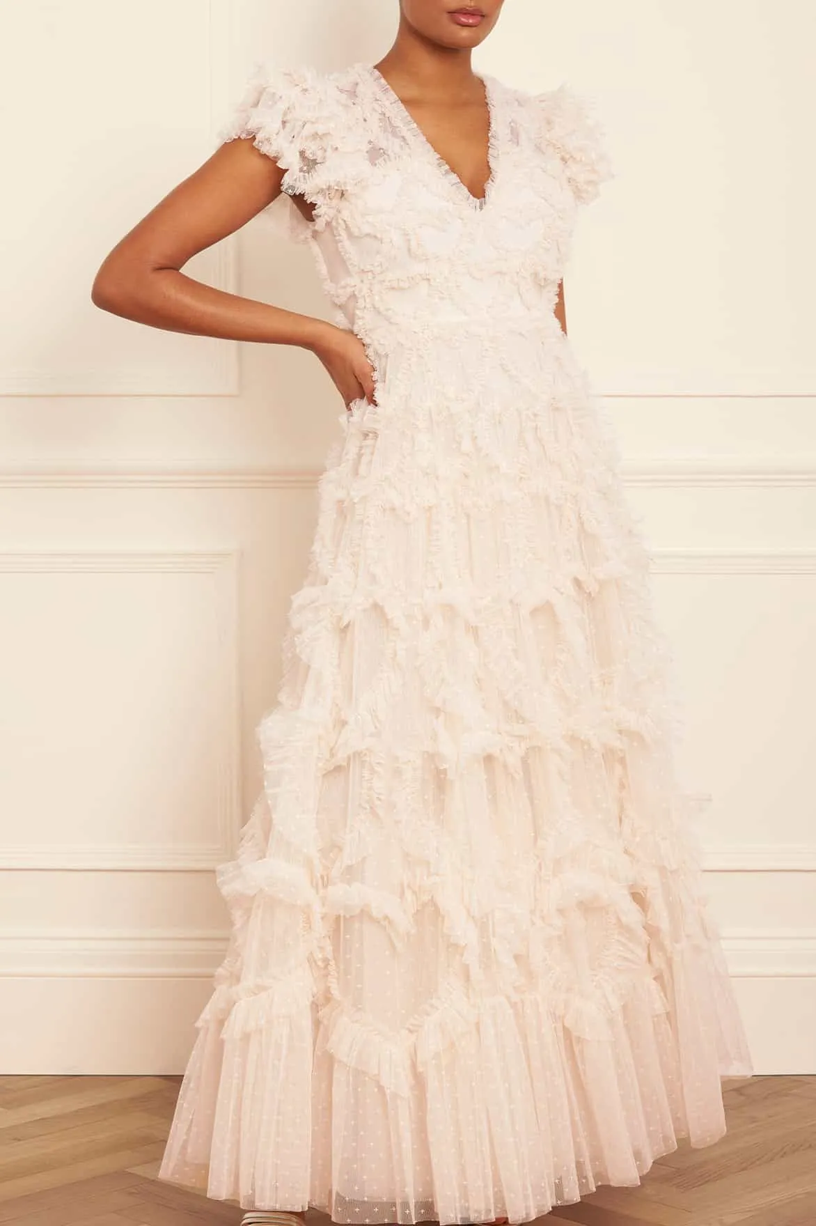 Amorette V-Neck Gown sold by Needle & Thread product image thumbnail 2