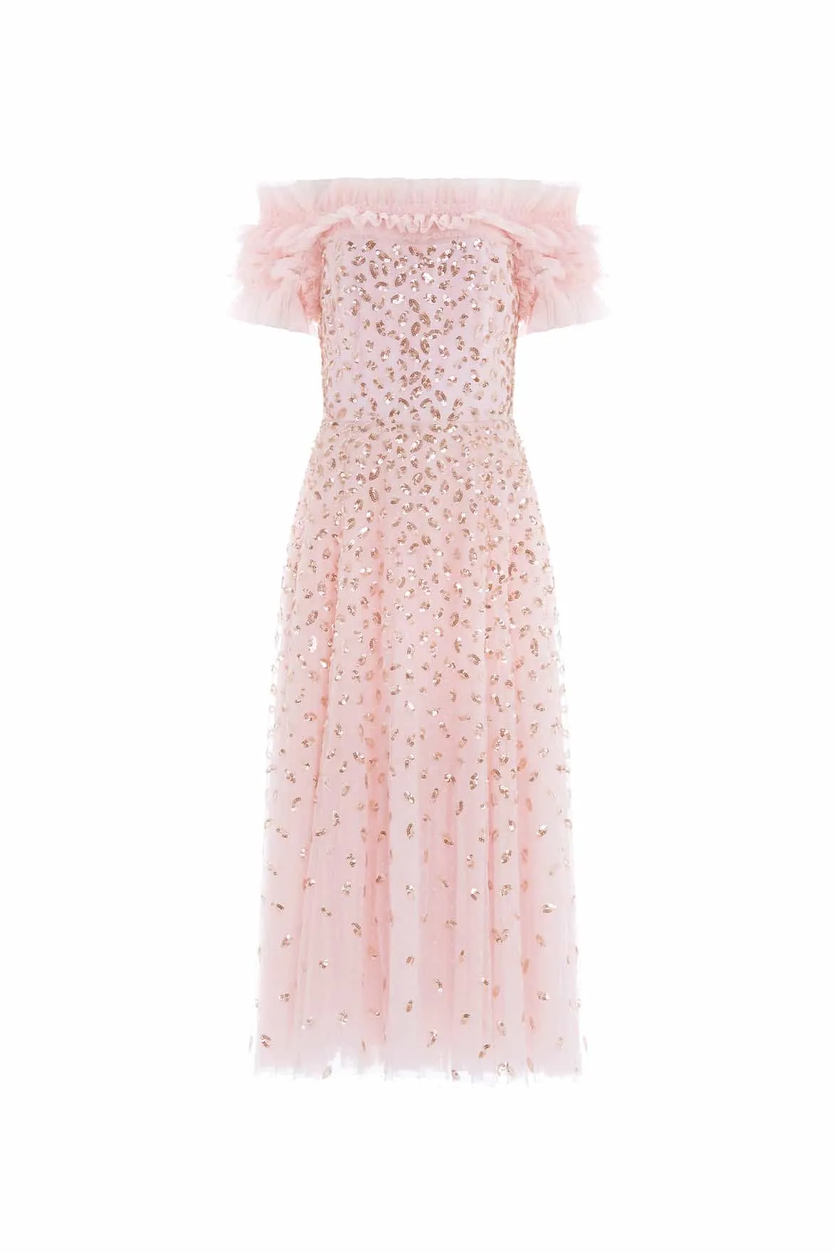 Autumn Leaves Off-Shoulder Ballerina Dress sold by Needle & Thread product image thumbnail 3