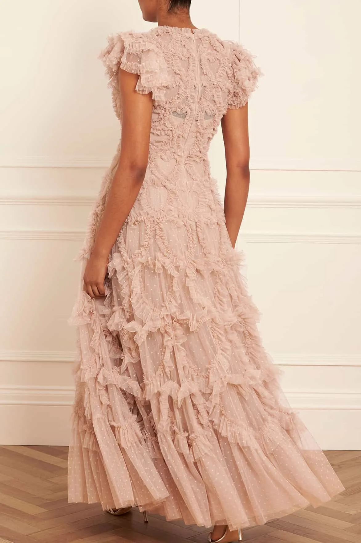 Amorette V-Neck Gown sold by Needle & Thread product image thumbnail 4