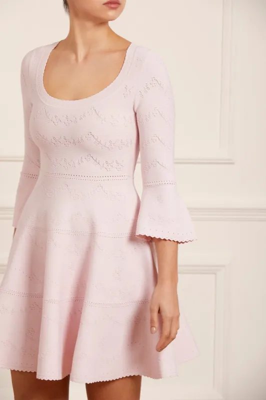 Pretty Pointelle Knit Scoop Neck Mini Dress sold by Needle & Thread