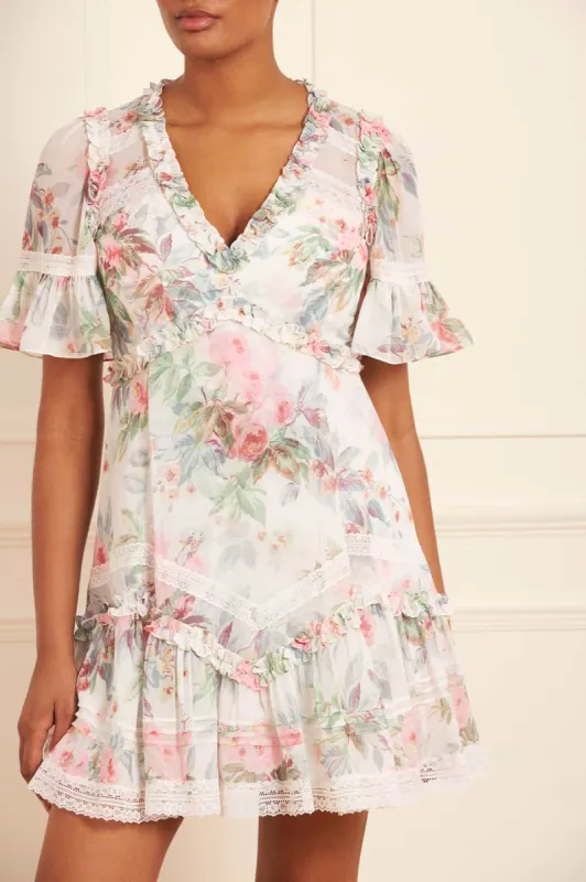 Paradise Garden Sonata Georgette Micro Mini Dress sold by Needle & Thread