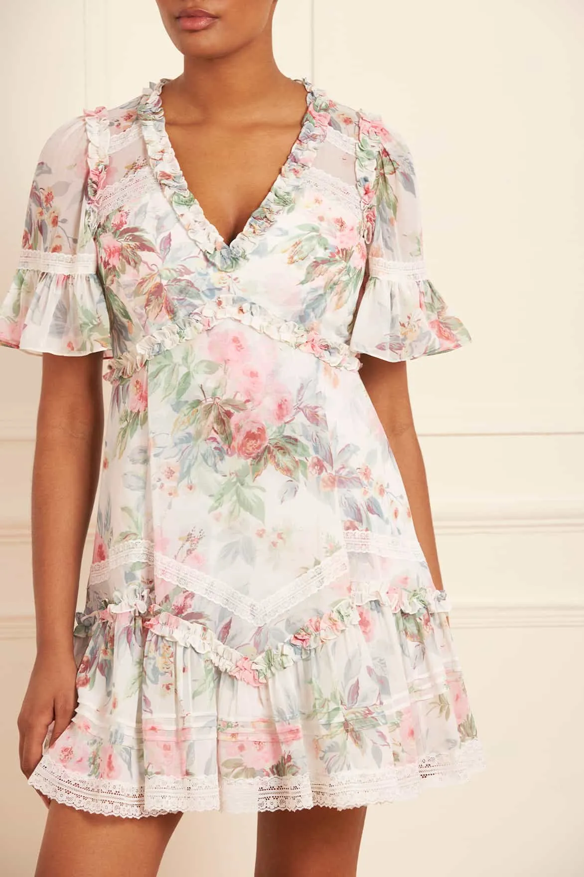 Paradise Garden Sonata Georgette Micro Mini Dress sold by Needle & Thread