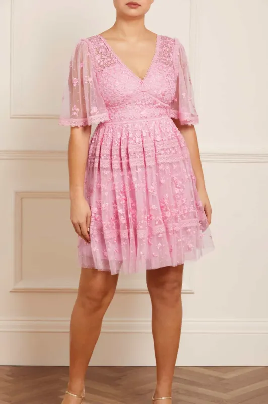 Sweetheart Lace Mini Dress sold by Needle & Thread