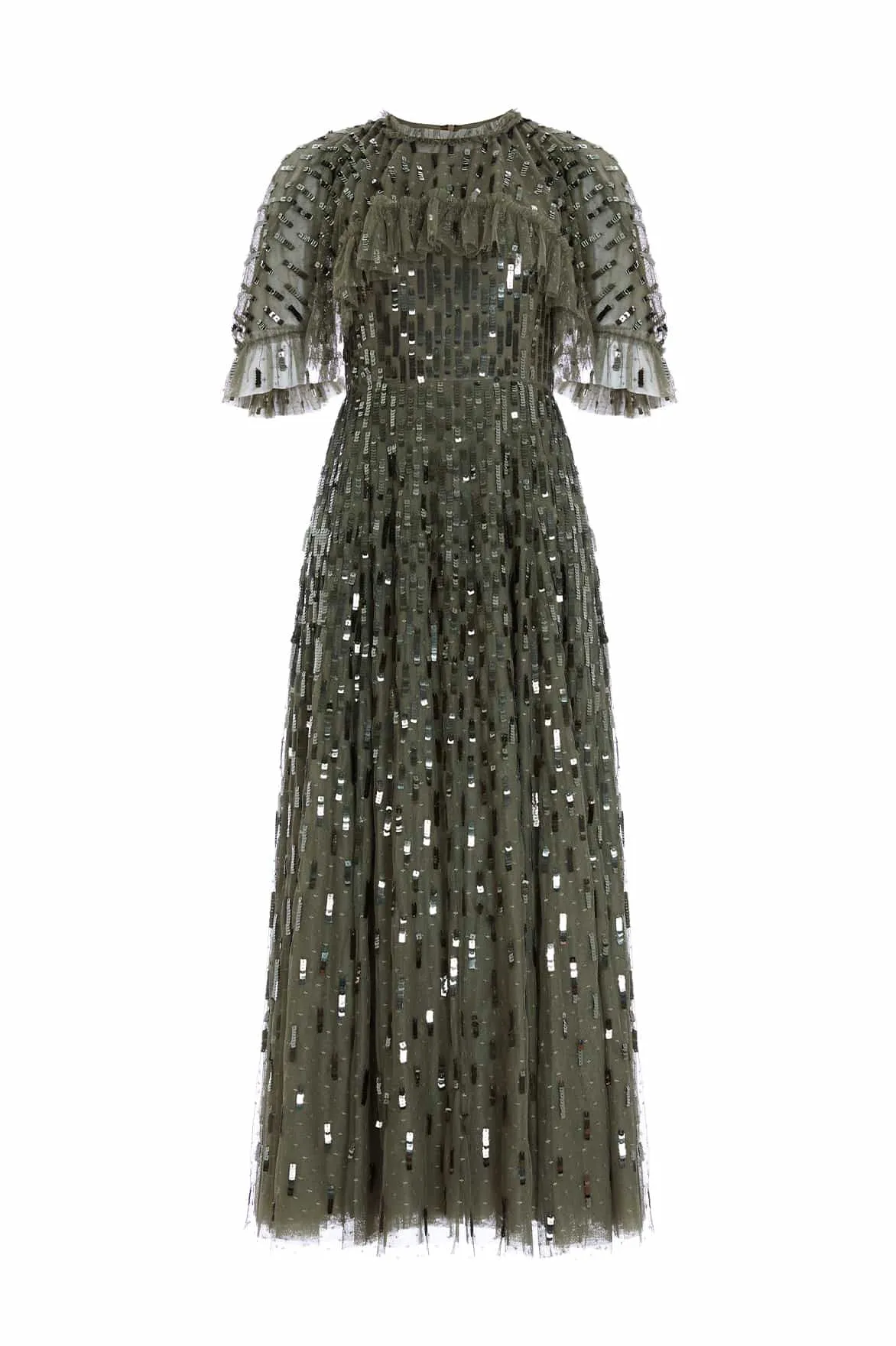 Sequin Dash Cape Ankle Gown sold by Needle & Thread product image thumbnail 3