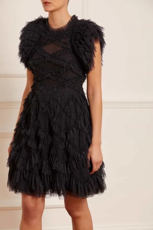Genevieve Ruffle Mini Dress sold by Needle & Thread