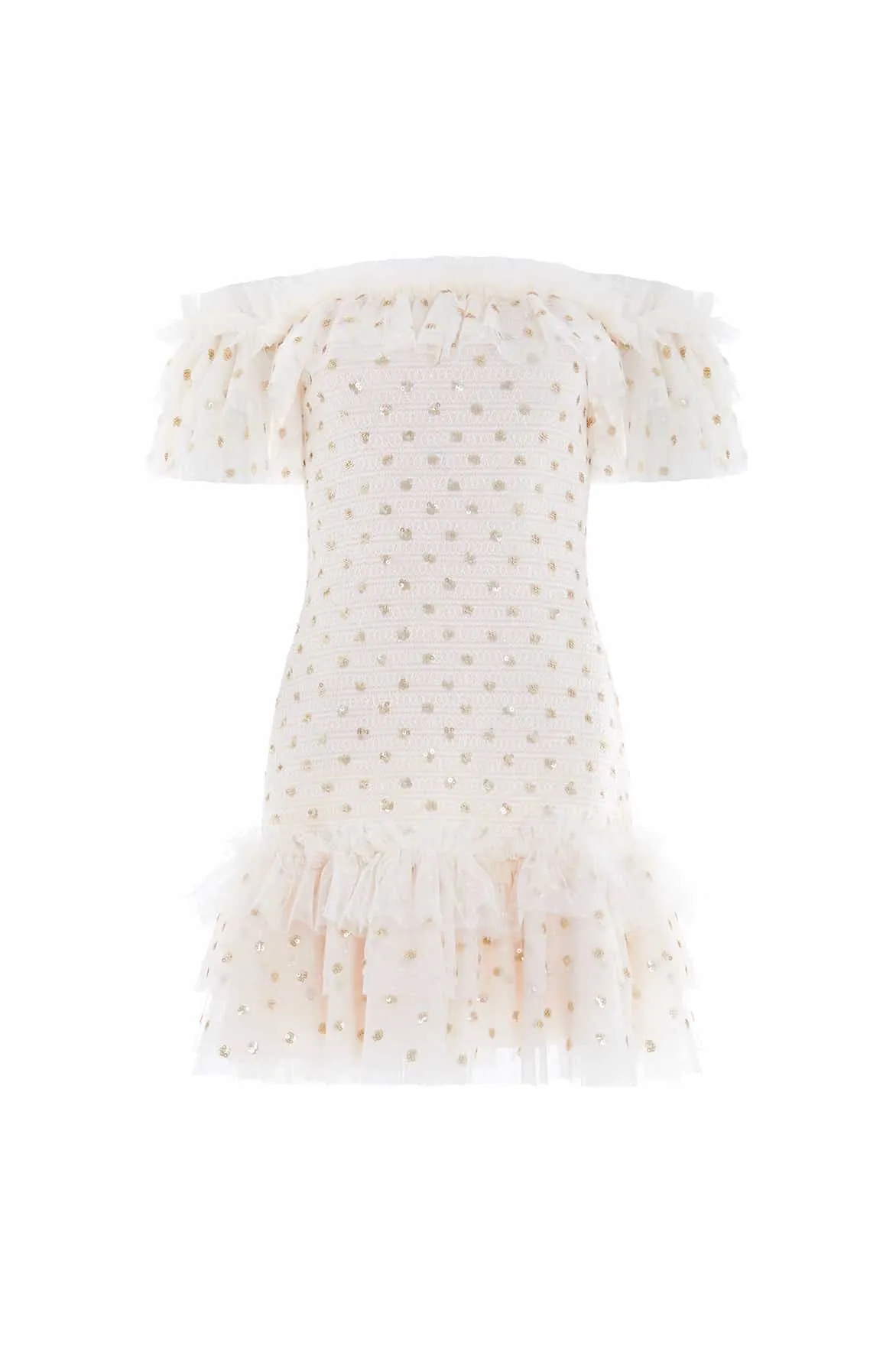 Polka Dot Smocked Micro Mini Dress sold by Needle & Thread product image thumbnail 2