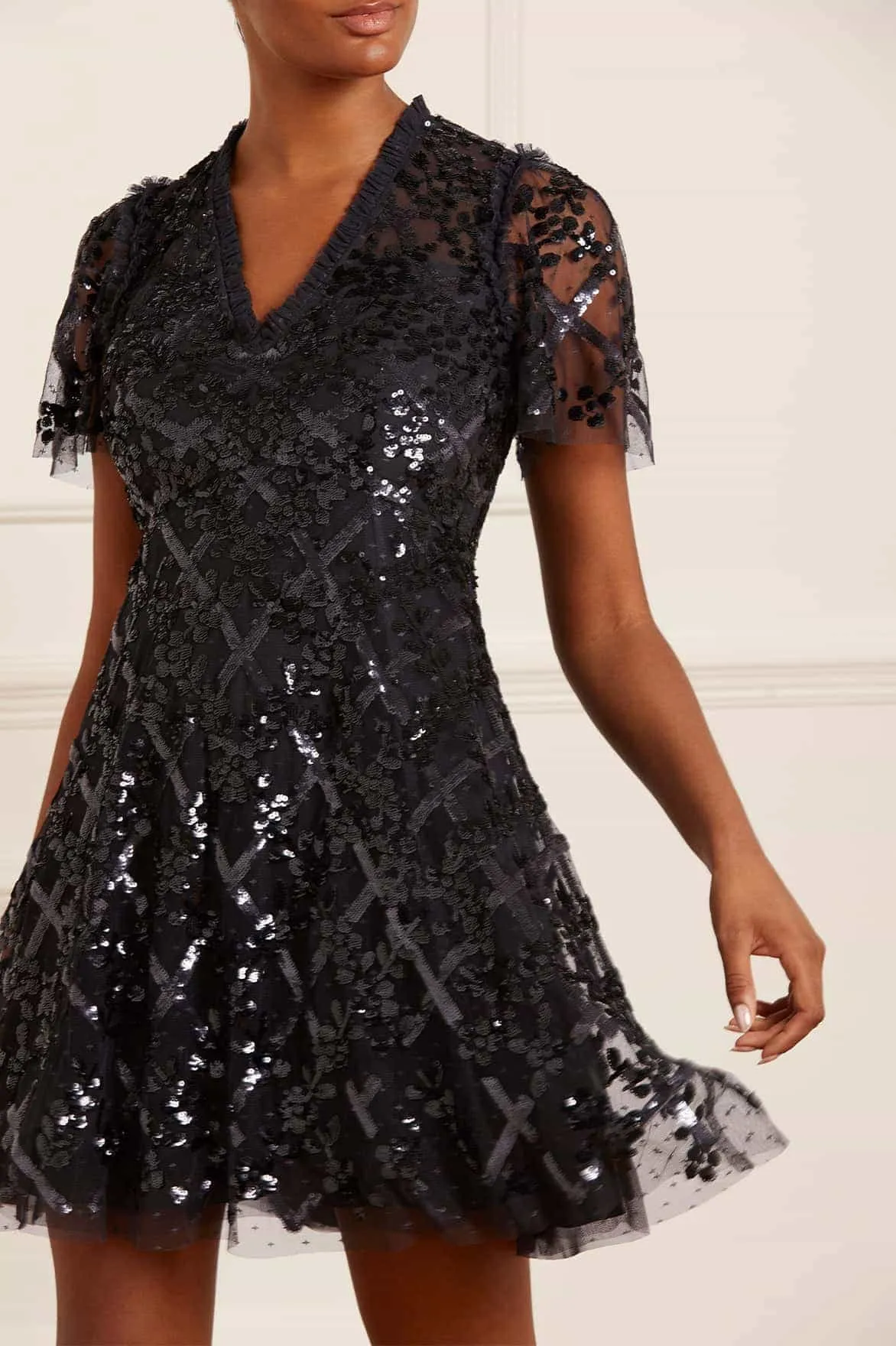 Garden Lattice Mini Dress sold by Needle & Thread product image thumbnail 3