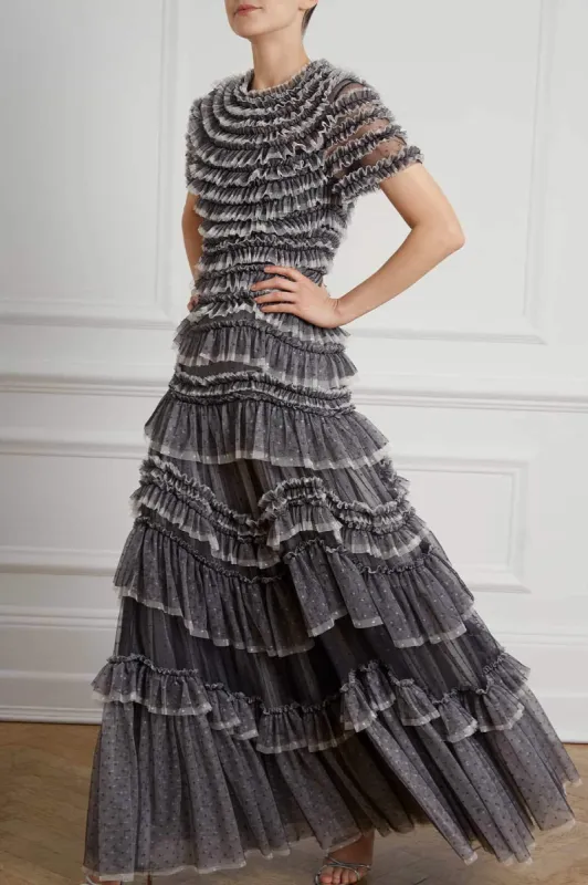 Wild Rose Ruffle Gown sold by Needle & Thread
