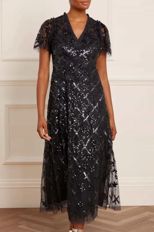 Garden Lattice Ankle Gown sold by Needle & Thread