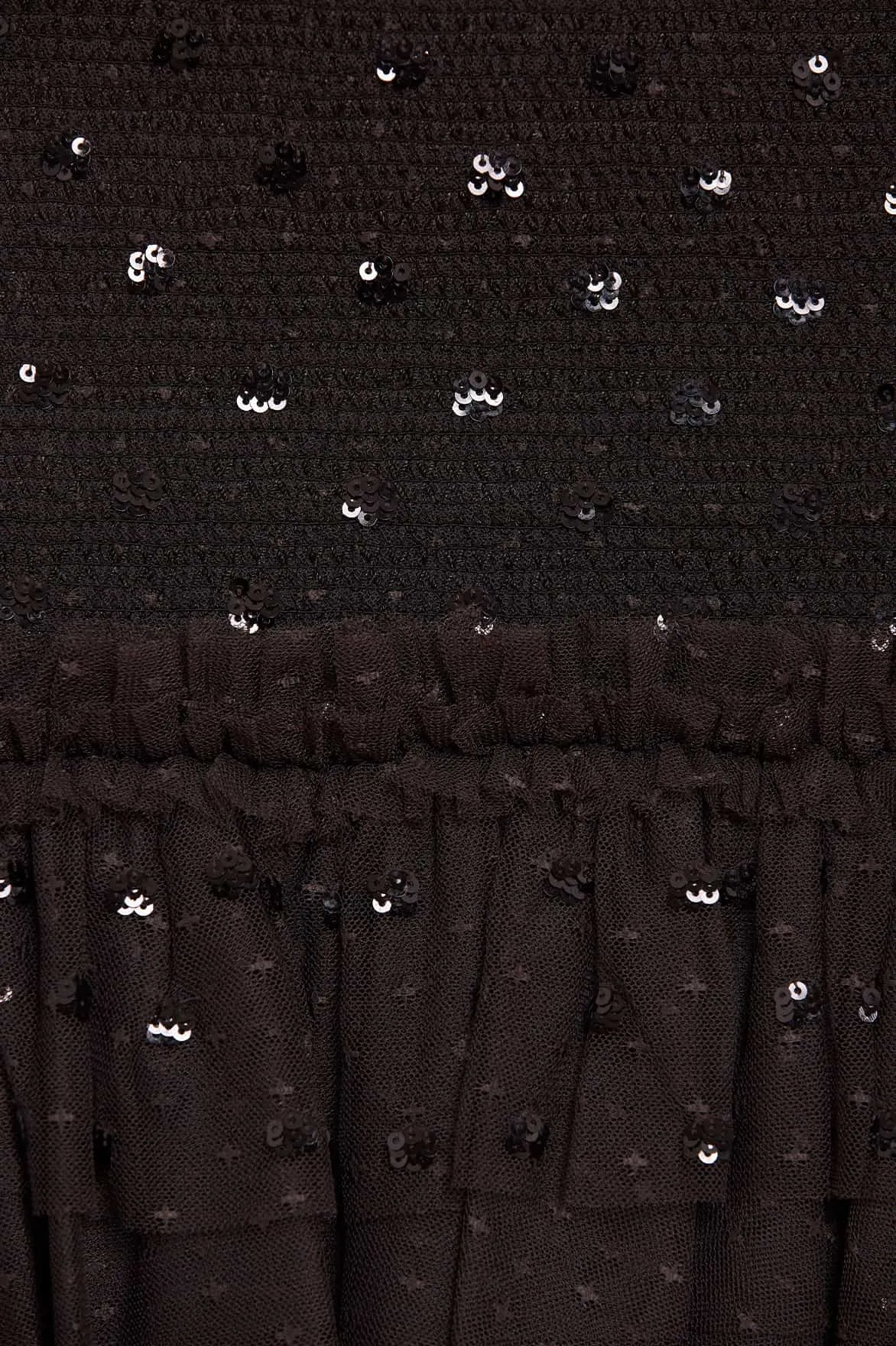 Polka Dot Smocked Long Sleeve Micro Mini Dress sold by Needle & Thread product image thumbnail 2