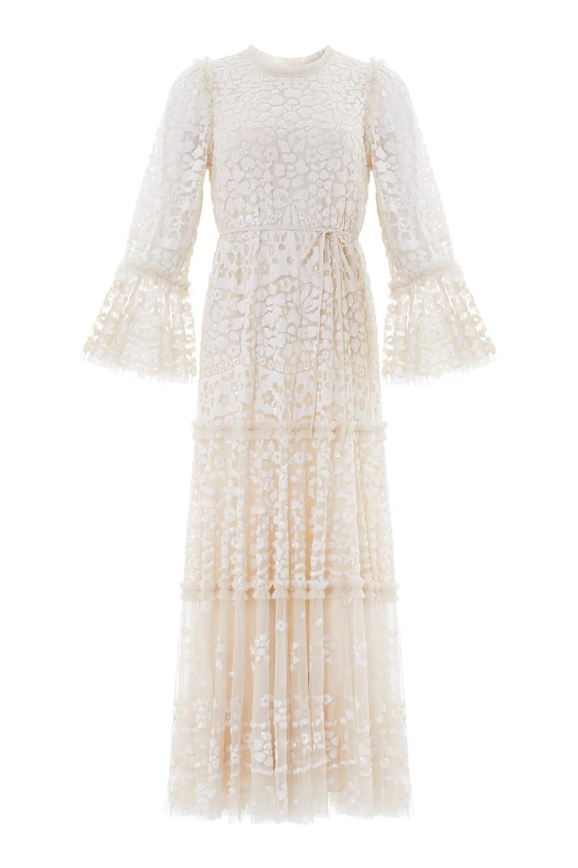 Annie Sequin Tiered Ankle Gown sold by Needle & Thread product image thumbnail 3