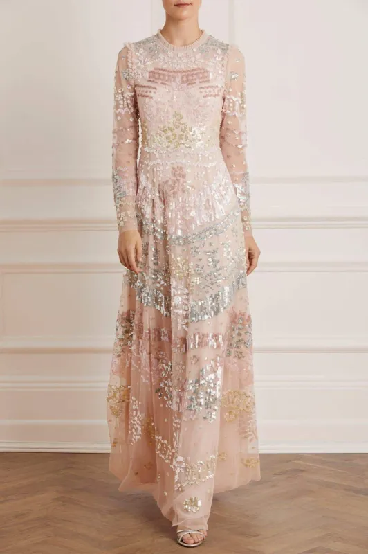 Angeline Sequin Gown sold by Needle & Thread